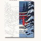 Anime Winter Shrine at Night numbered canvas next to the finished painting