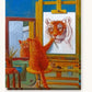 Artist Cat paint by numbers kit on stretched canvas