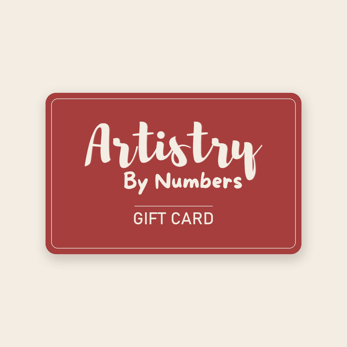 Artistry By Numbers gift card