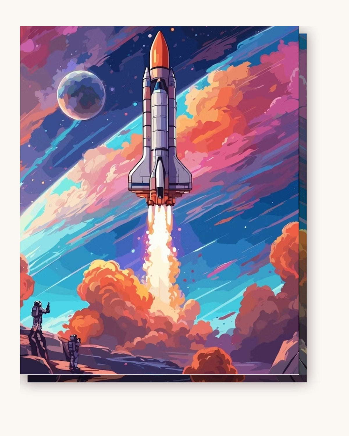 Astral Adventure paint by numbers kit on stretched canvas