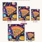 Astral Pizza Pie canvas sizes from 12 x 12 to 23.5 x 23.5 inches