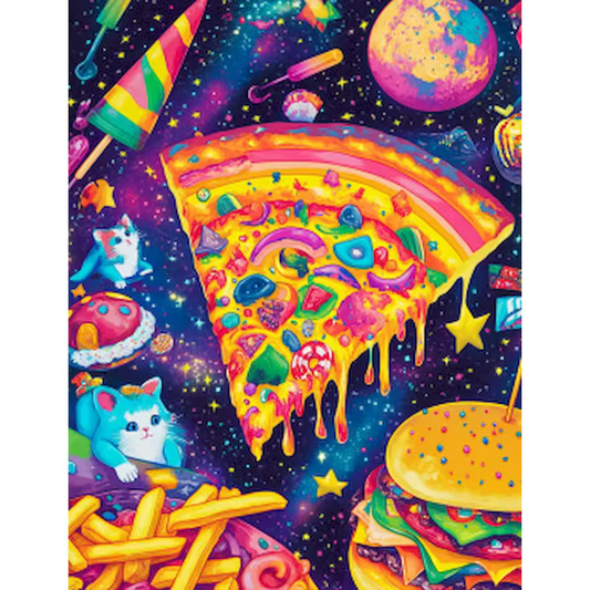 Astral Pizza Pie Painting by Numbers Kit
