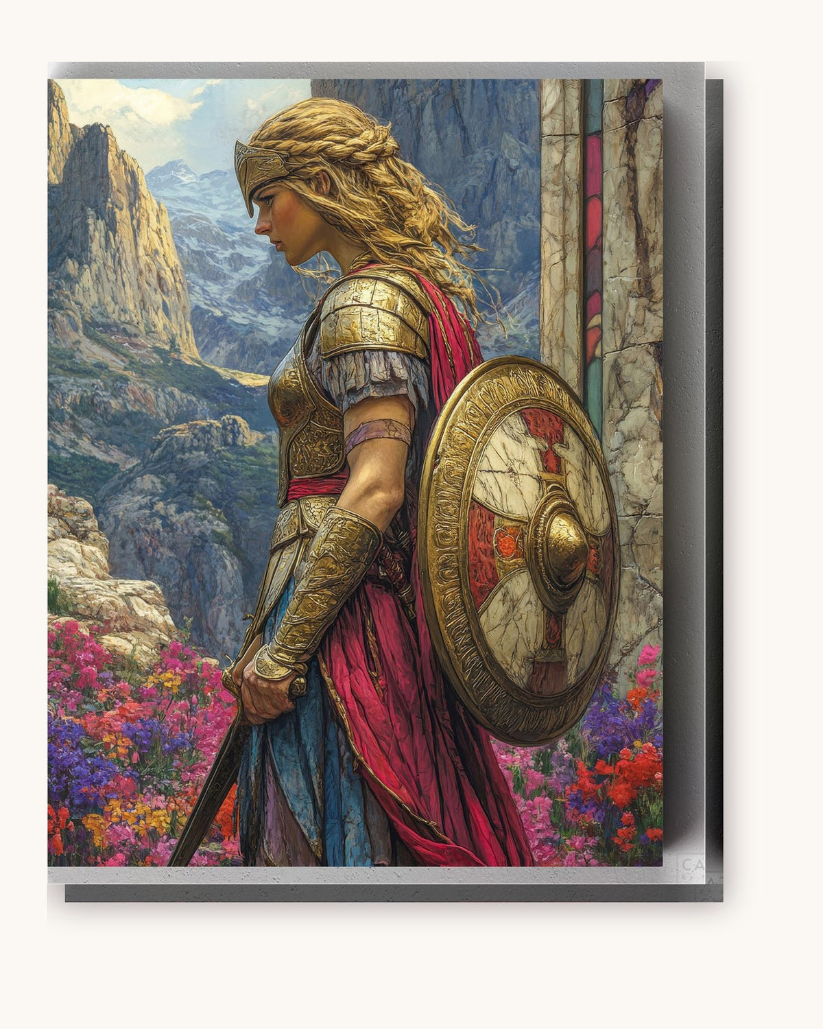 Authentic Athena paint by numbers kit on stretched canvas