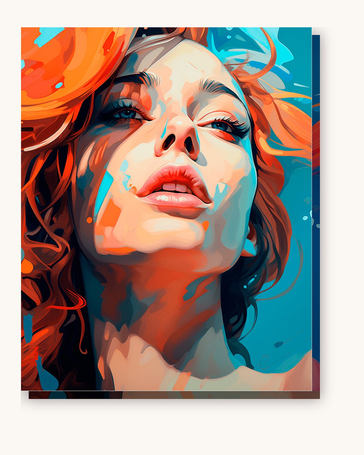 Auburn Beauty paint by numbers kit on stretched canvas