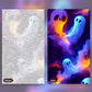 Auric Energy Flow paint by numbers kit, before and after