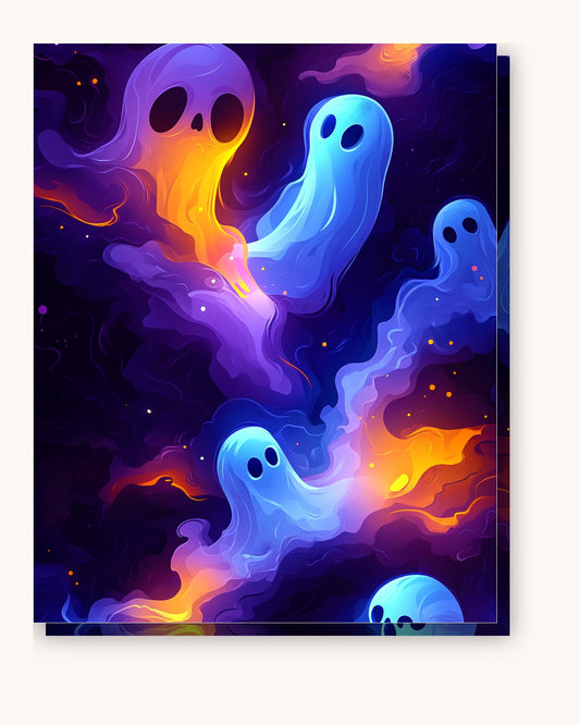 Auric Energy Flow paint by numbers kit on stretched canvas