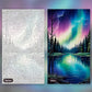 Aurora Reflections paint by numbers kit, before and after