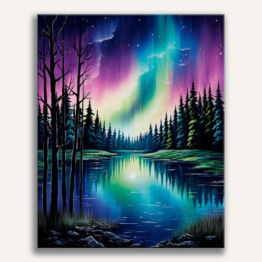 Aurora Reflections Painting by Numbers Kit