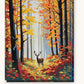 Autumn Buck in a Leafy Clearing paint by numbers kit on stretched canvas