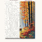 Autumn Buck in a Leafy Clearing numbered canvas next to the finished painting