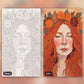 Autumn Muse paint by numbers kit, before and after