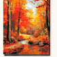 Autumn River Splendor paint by numbers kit on stretched canvas