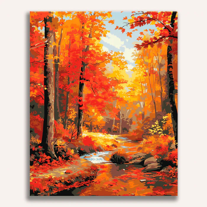 Autumn River Splendor - Paint by Numbers