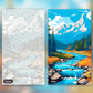 Autumn Whisper River paint by numbers kit, before and after