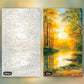 Autumn Glow paint by numbers kit, before and after
