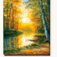 Autumn Glow paint by numbers kit on stretched canvas