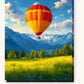 Ballooning Over the Peaks paint by numbers kit on stretched canvas
