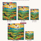 Balloons Floating over Green Hills canvas sizes from 12 x 12 to 23.5 x 23.5 inches