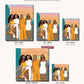 Band of Girls canvas sizes from 12 x 12 to 23.5 x 23.5 inches