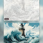 Beacon in the Storm paint by numbers kit, before and after