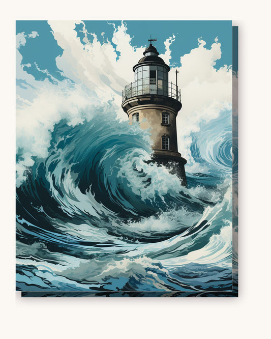 Beacon in the Storm paint by numbers kit on stretched canvas