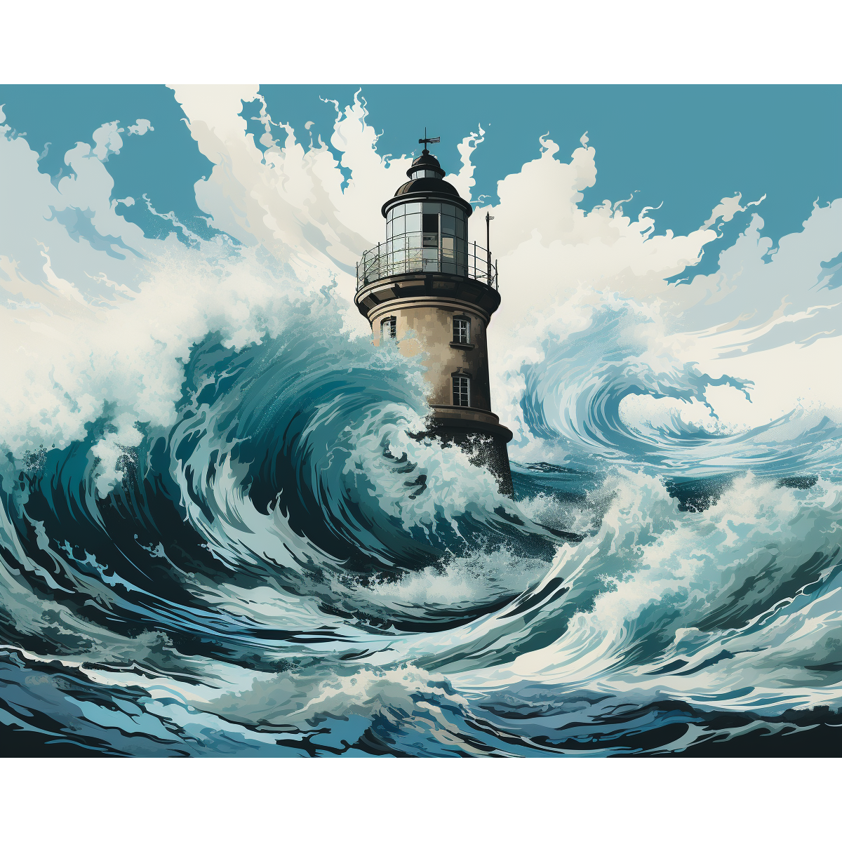 Beacon in the Storm Painting by Numbers Kit