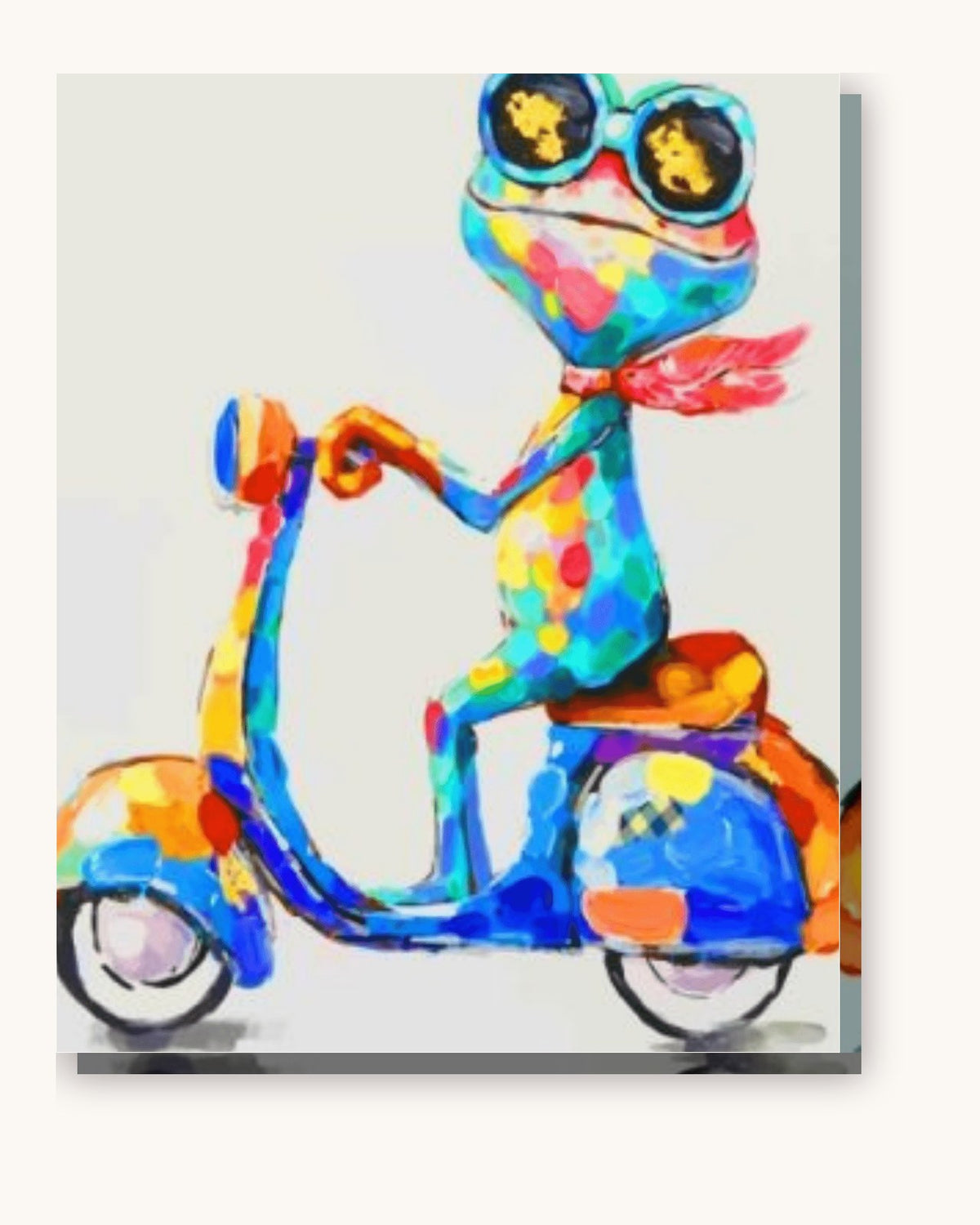 Beautiful Frog paint by numbers kit on stretched canvas