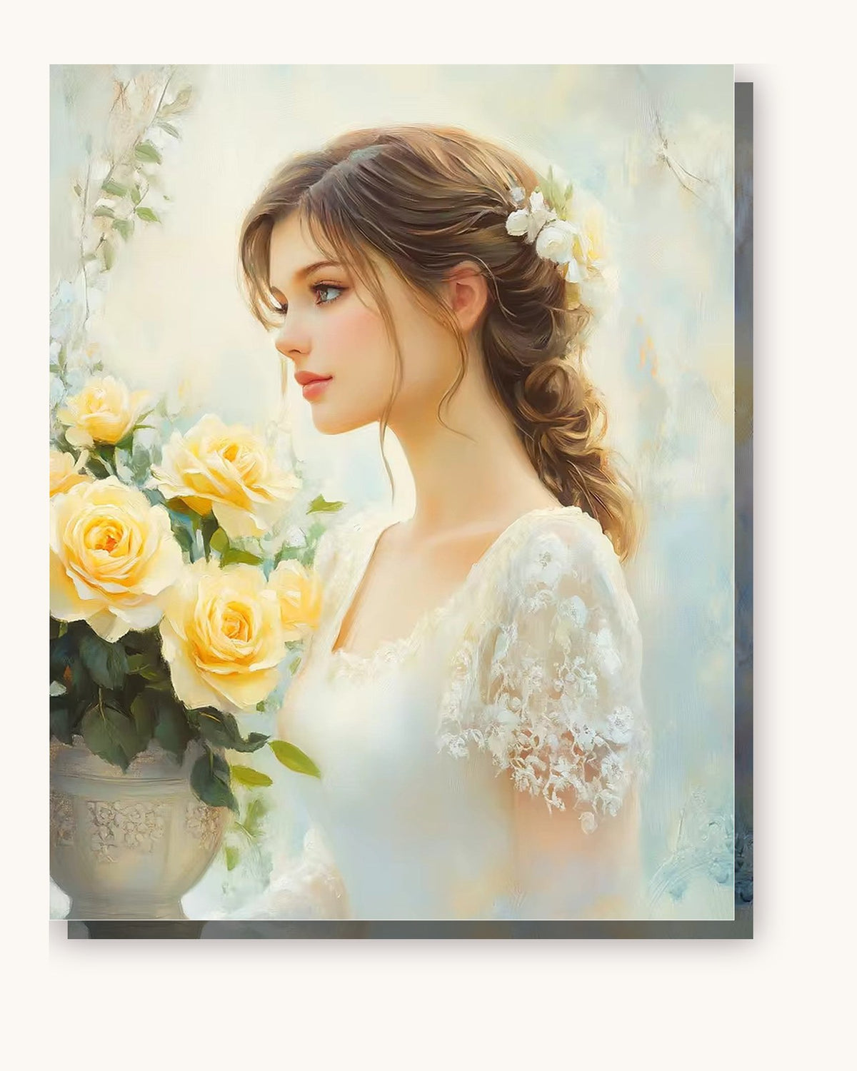 Beauty Queen paint by numbers kit on stretched canvas