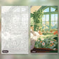 Bedroom Greenery paint by numbers kit, before and after