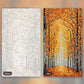 Beech Forest after Klimt paint by numbers kit, before and after
