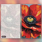 Big Red Poppy paint by numbers kit, before and after