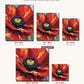 Big Red Poppy canvas sizes from 12 x 12 to 23.5 x 23.5 inches