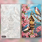 The Birdhouse paint by numbers kit, before and after