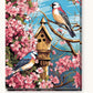 The Birdhouse paint by numbers kit on stretched canvas