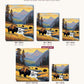 Bison in the Valley canvas sizes from 12 x 12 to 23.5 x 23.5 inches