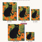 Black Cat Among Pumpkins canvas sizes from 12 x 12 to 23.5 x 23.5 inches