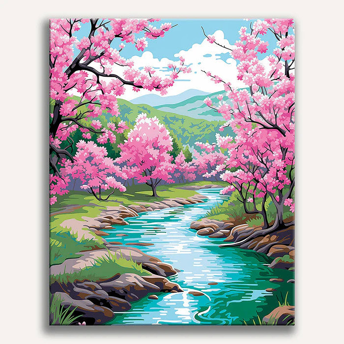 Blossom River Trail Painting by Numbers Kit