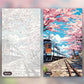Blossom Station paint by numbers kit, before and after