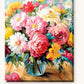 Blossom Still Life paint by numbers kit on stretched canvas