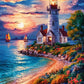 Lighthouse and Sea Painting by Numbers Kit