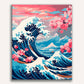 Wave of Flowers Painting by Numbers Premium Kit