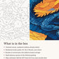 Close-up of the Blue Dragon Over a Sunset Valley canvas texture and printed numbers