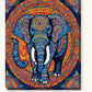 Blue Elephant with Mandala Patterns paint by numbers kit on stretched canvas