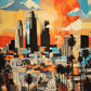 LA Skyline Painting by Numbers Premium Kit