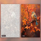 Blue Jay paint by numbers kit, before and after