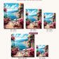 Blue Sky Harbor canvas sizes from 12 x 12 to 23.5 x 23.5 inches
