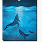 Blue Whales paint by numbers kit on stretched canvas