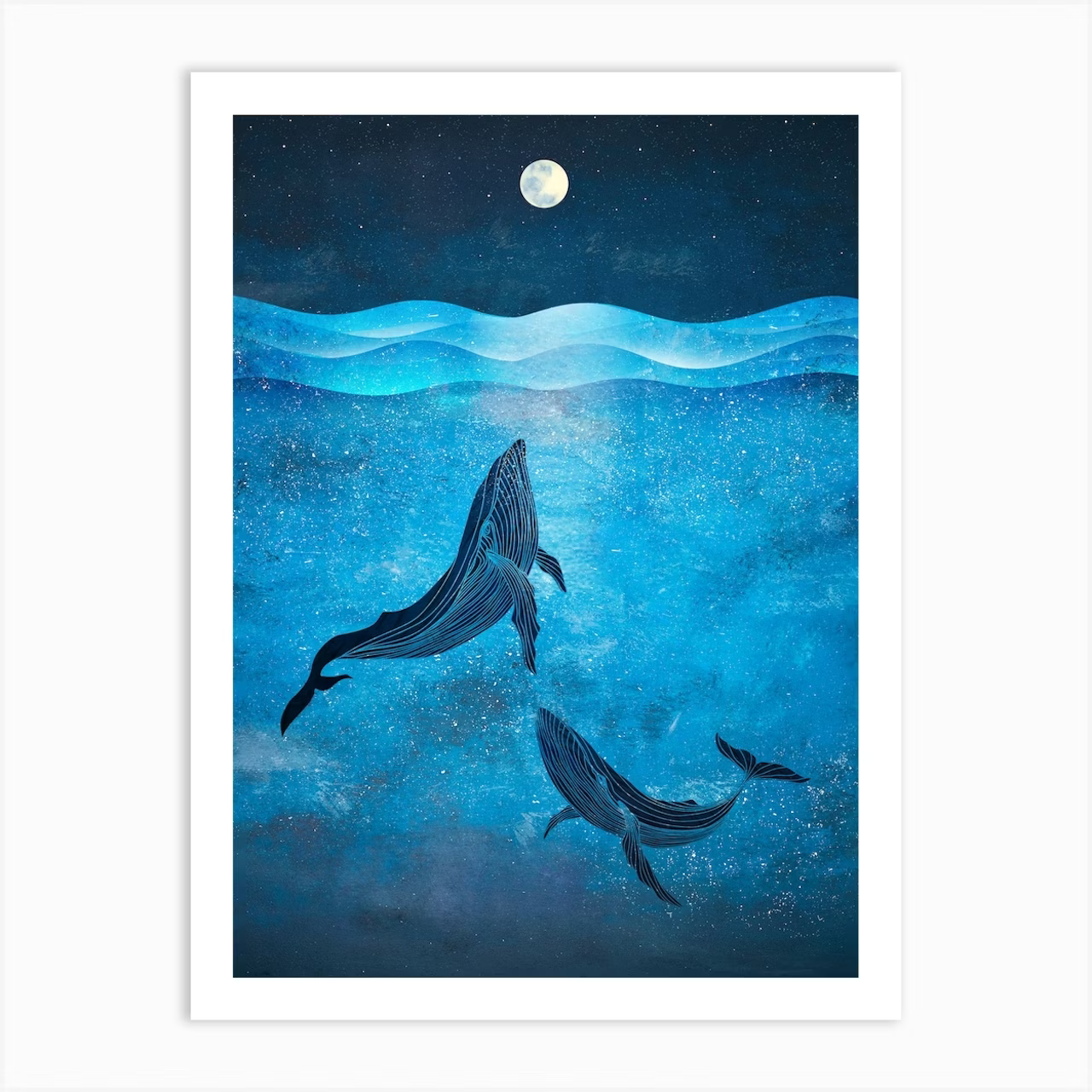 Blue Whales Painting by Numbers Premium Kit