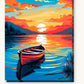 The Boat's Repose paint by numbers kit on stretched canvas