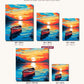 The Boat's Repose canvas sizes from 12 x 12 to 23.5 x 23.5 inches